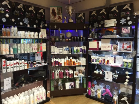 Retail products in Collage Hair Salon